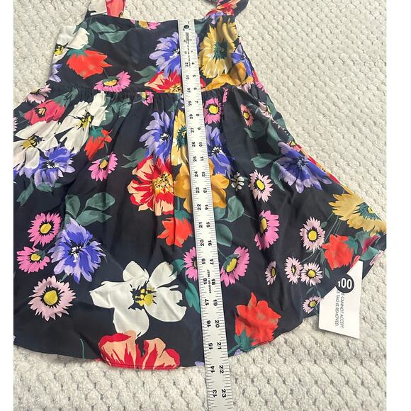 Yumi Kim Hope Top Women's Small Black Floral Sleeveless Smocked Square Neck NWT - Picture 9 of 9